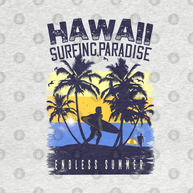 Hawaii surfing paradise endless summer ,Surfing Hawaii  Vacation Palm Trees Tropical by bakmed